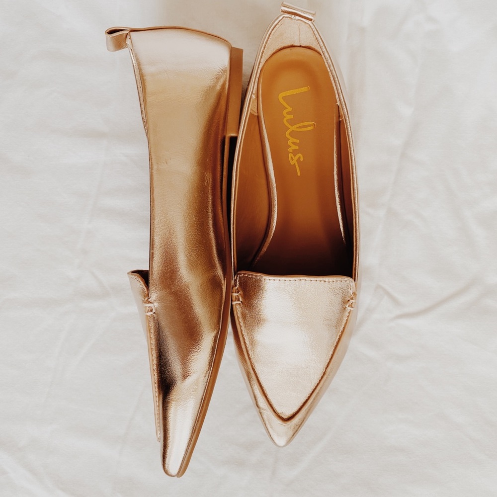 Lulu’s Rose Gold Loafers